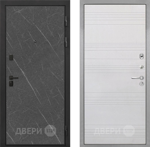 Входная металлическая Дверь Интекрон (INTECRON) Профит Black Гранит Лава Оникс ФЛ-316 Белый ясень в Дмитрове