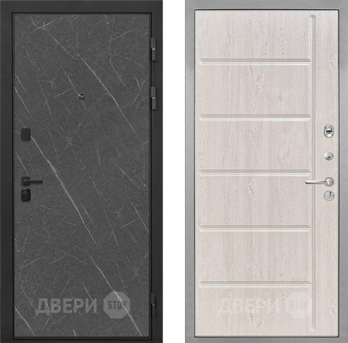 Входная металлическая Дверь Интекрон (INTECRON) Профит Black Гранит Лава Оникс ФЛ-102 Сосна белая в Дмитрове