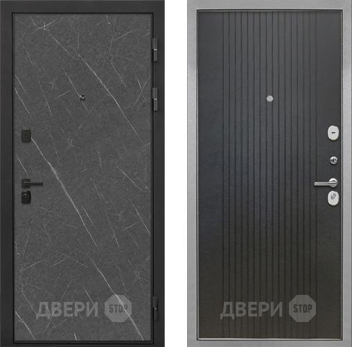Входная металлическая Дверь Интекрон (INTECRON) Профит Black Гранит Лава Оникс ФЛ-295 Лофт черный в Дмитрове