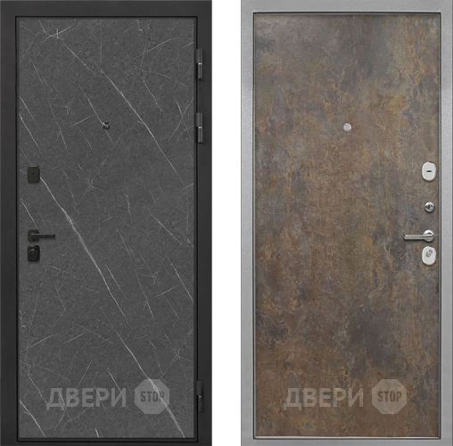 Входная металлическая Дверь Интекрон (INTECRON) Профит Black Гранит Лава Оникс Гладкая Гранж в Дмитрове