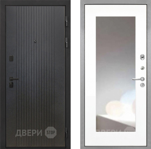 Дверь Интекрон (INTECRON) Профит Black ФЛ-295 ФЛЗ-120-М Зеркало Белый матовый в Дмитрове
