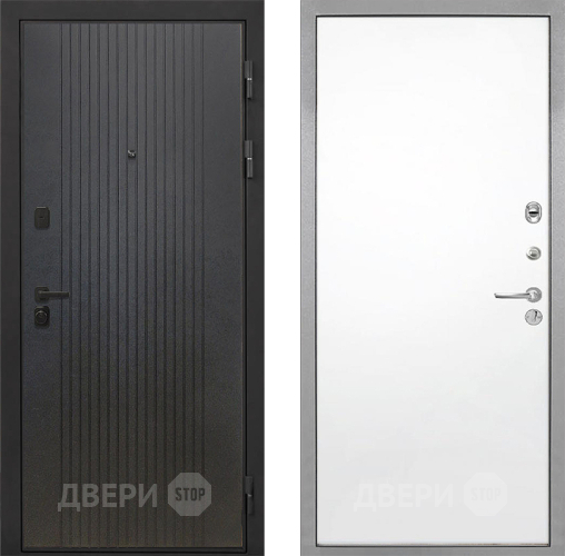 Входная металлическая Дверь Интекрон (INTECRON) Профит Black ФЛ-295 Гладкая Силк Сноу в Дмитрове
