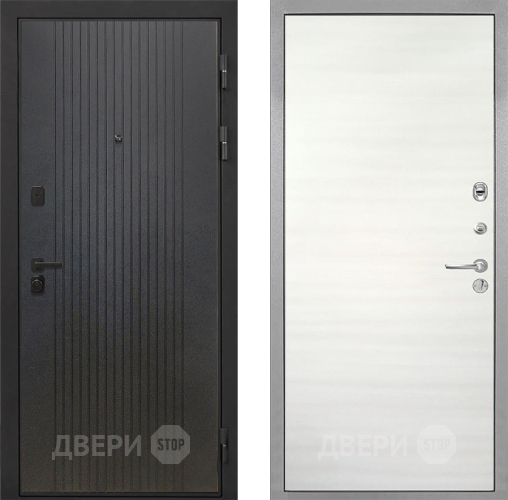 Входная металлическая Дверь Интекрон (INTECRON) Профит Black ФЛ-295 Гладкая Дуб сильвер поперечный в Дмитрове