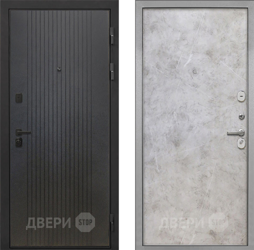 Входная металлическая Дверь Интекрон (INTECRON) Профит Black ФЛ-295 Гладкая Мрамор светлый в Дмитрове