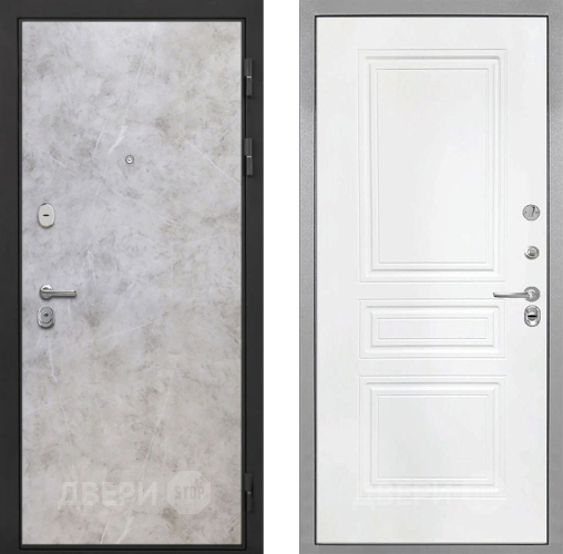 Входная металлическая Дверь Интекрон (INTECRON) Гектор Мрамор Светлый ФЛ-243 Белый матовый в Дмитрове