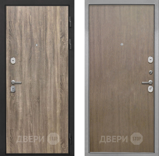 Входная металлическая Дверь Интекрон (INTECRON) Гектор Дуб Турин Гладкая шпон Венге коричневый в Дмитрове