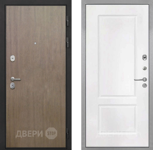 Дверь Интекрон (INTECRON) Гектор Венге Коричневый КВ-2 Белый матовый в Дмитрове