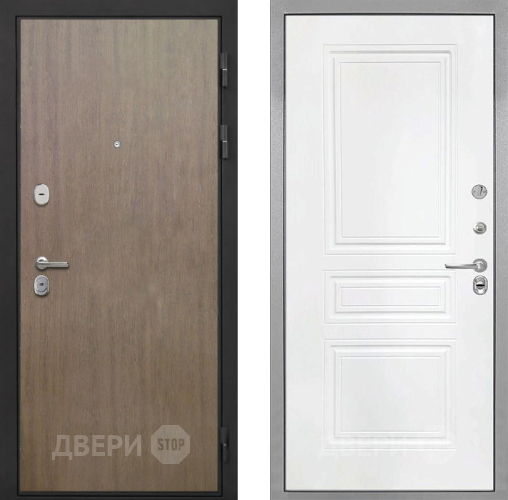 Дверь Интекрон (INTECRON) Гектор Венге Коричневый ФЛ-243 Белый матовый в Дмитрове