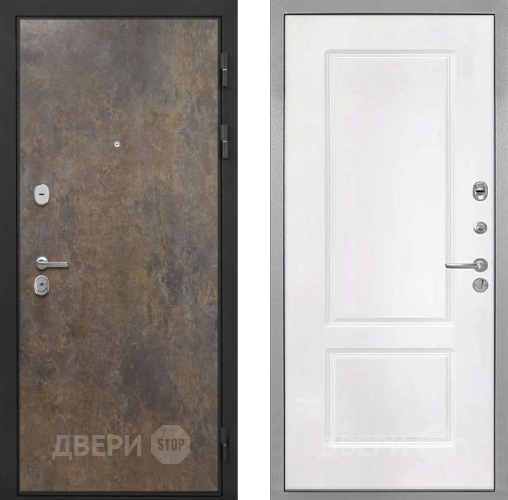 Входная металлическая Дверь Интекрон (INTECRON) Гектор Гранж КВ-2 Белый матовый в Дмитрове