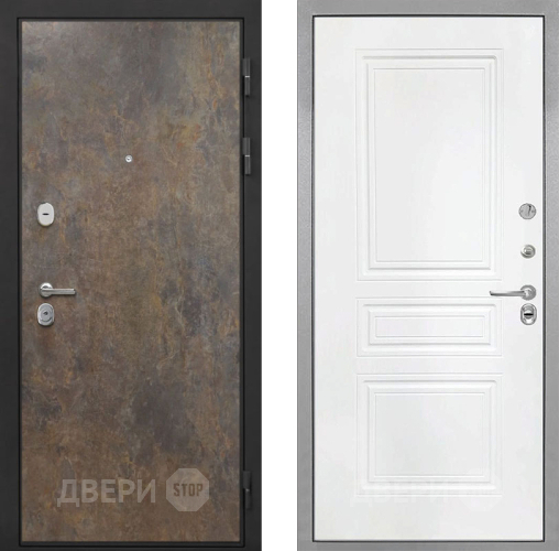 Входная металлическая Дверь Интекрон (INTECRON) Гектор Гранж ФЛ-243 Белый матовый в Дмитрове