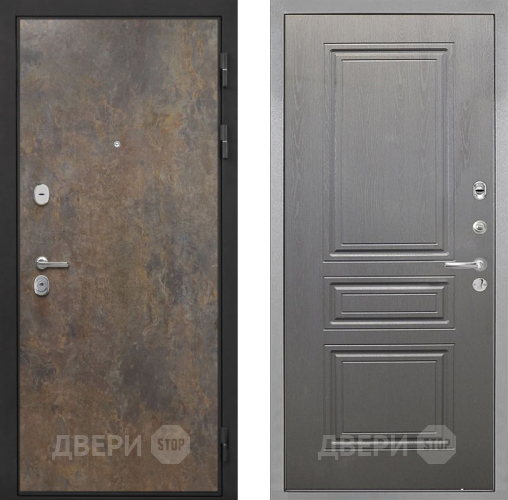 Входная металлическая Дверь Интекрон (INTECRON) Гектор Гранж ФЛ-243 Графит вуд дуб в Дмитрове