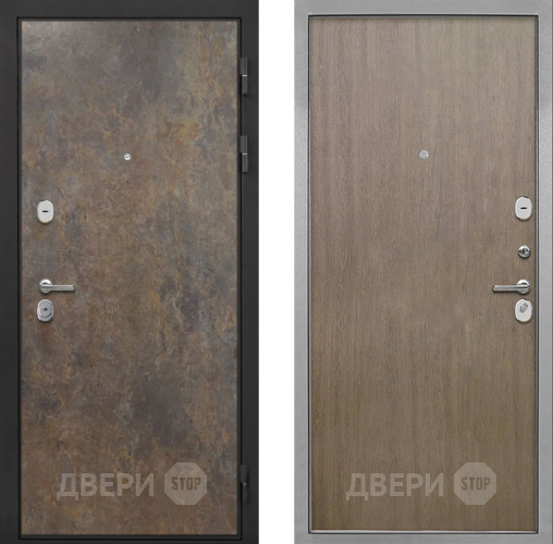 Входная металлическая Дверь Интекрон (INTECRON) Гектор Гранж Гладкая шпон Венге коричневый в Дмитрове