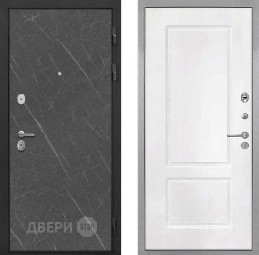 Входная металлическая Дверь Интекрон (INTECRON) Гектор Гранит Лава Оникс КВ-2 Белый матовый в Дмитрове