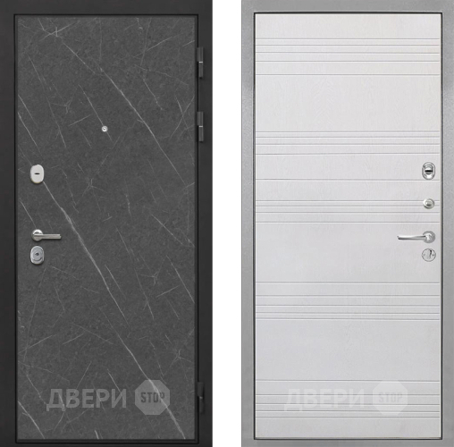 Входная металлическая Дверь Интекрон (INTECRON) Гектор Гранит Лава Оникс ФЛ-316 Белый ясень в Дмитрове