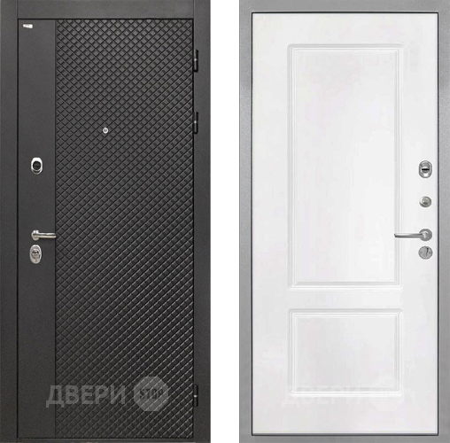 Входная металлическая Дверь Интекрон (INTECRON) Олимпия Black 4К КВ-2 Белый матовый в Дмитрове