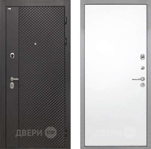 Входная металлическая Дверь Интекрон (INTECRON) Олимпия Black 4К Гладкая Силк Сноу в Дмитрове