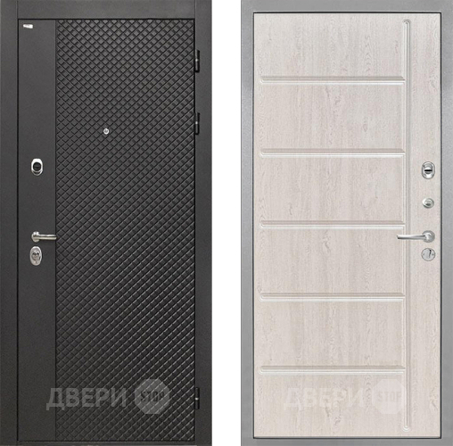 Входная металлическая Дверь Интекрон (INTECRON) Олимпия Black 4К ФЛ-102 Сосна белая в Дмитрове