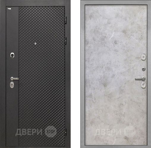 Входная металлическая Дверь Интекрон (INTECRON) Олимпия Black 4К Гладкая Мрамор светлый в Дмитрове