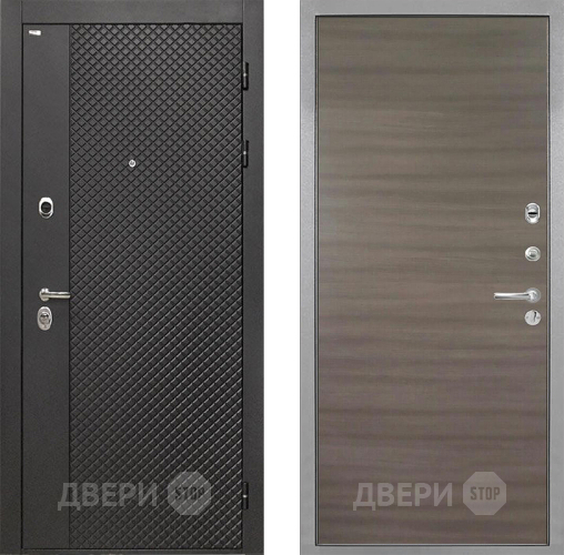 Входная металлическая Дверь Интекрон (INTECRON) Олимпия Black 4К Гладкая Дуб тоскано поперечный в Дмитрове
