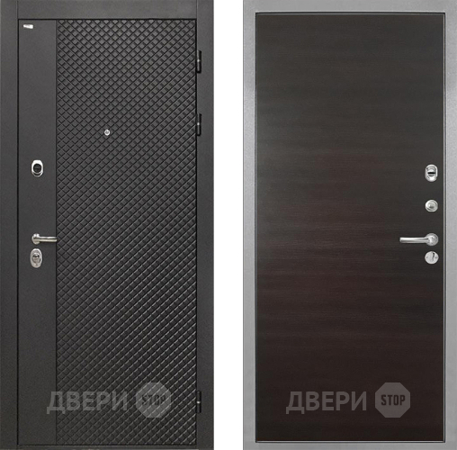 Входная металлическая Дверь Интекрон (INTECRON) Олимпия Black 4К Гладкая Эковенге поперечный в Дмитрове
