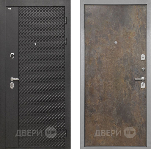 Входная металлическая Дверь Интекрон (INTECRON) Олимпия Black 4К Гладкая Гранж в Дмитрове