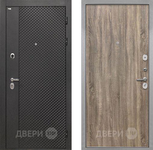 Входная металлическая Дверь Интекрон (INTECRON) Олимпия Black 4К Гладкая Дуб турин в Дмитрове