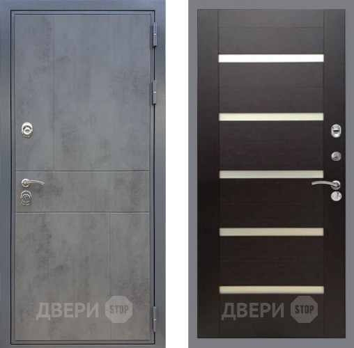 Входная металлическая Дверь Рекс (REX) ФЛ-290 СБ-14 стекло белое венге поперечный в Дмитрове