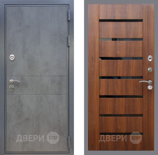 Дверь Рекс (REX) ФЛ-290 СБ-14 стекло черное Орех бренди в Дмитрове