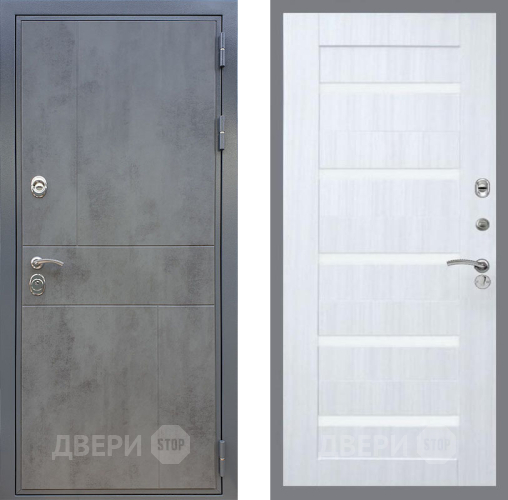 Дверь Рекс (REX) ФЛ-290 СБ-14 стекло белое Сандал белый в Дмитрове