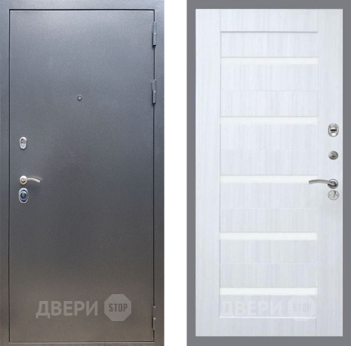 Дверь Рекс (REX) 11 СБ-14 стекло белое Сандал белый в Дмитрове
