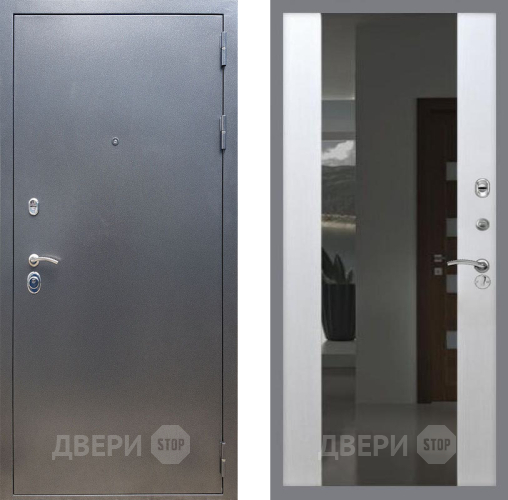 Дверь Рекс (REX) 11 СБ-16 Зеркало Белый ясень в Дмитрове