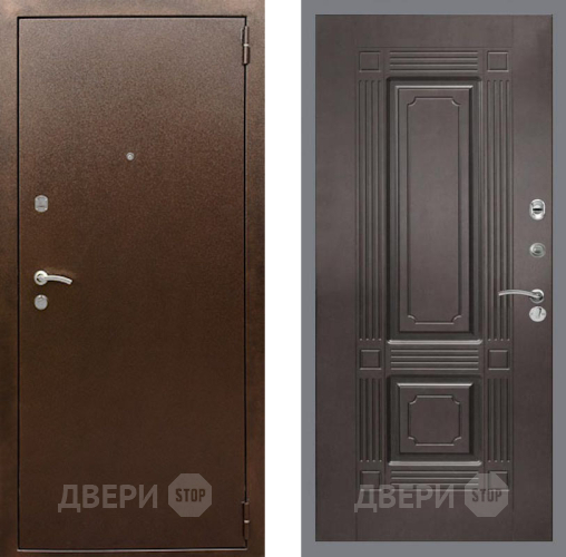 Входная металлическая Дверь Рекс (REX) 1А Медный Антик FL-2 Венге в Дмитрове
