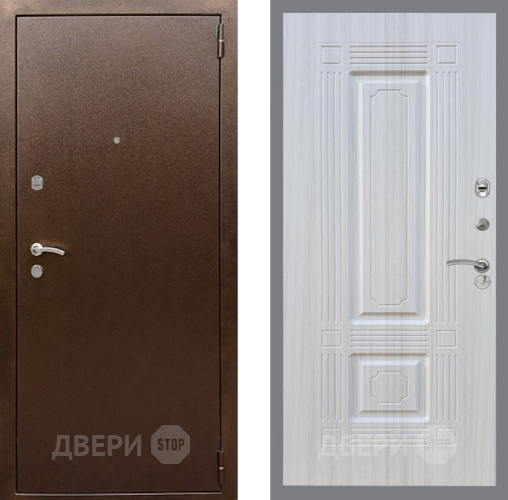 Входная металлическая Дверь Рекс (REX) 1А Медный Антик FL-2 Сандал белый в Дмитрове