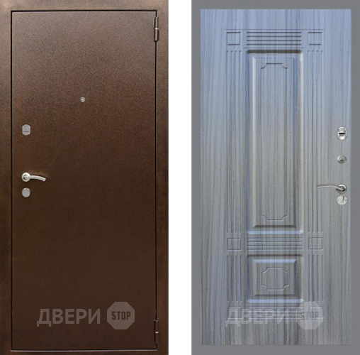 Входная металлическая Дверь Рекс (REX) 1А Медный Антик FL-2 Сандал грей в Дмитрове