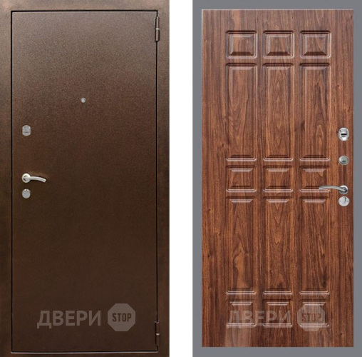 Входная металлическая Дверь Рекс (REX) 1А Медный Антик FL-33 орех тисненый в Дмитрове