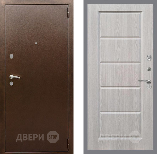 Входная металлическая Дверь Рекс (REX) 1А Медный Антик FL-39 Беленый дуб в Дмитрове