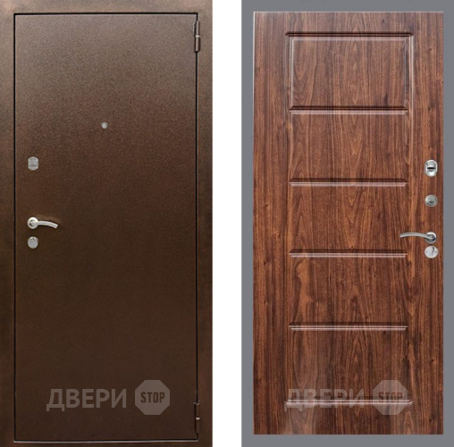 Дверь Рекс (REX) 1А Медный Антик FL-39 орех тисненый в Дмитрове