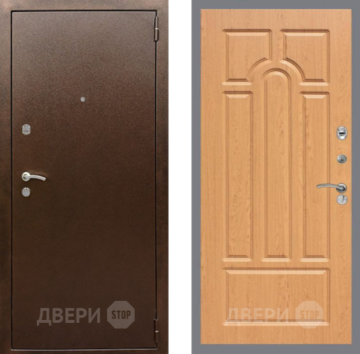 Входная металлическая Дверь Рекс (REX) 1А Медный Антик FL-58 Дуб в Дмитрове