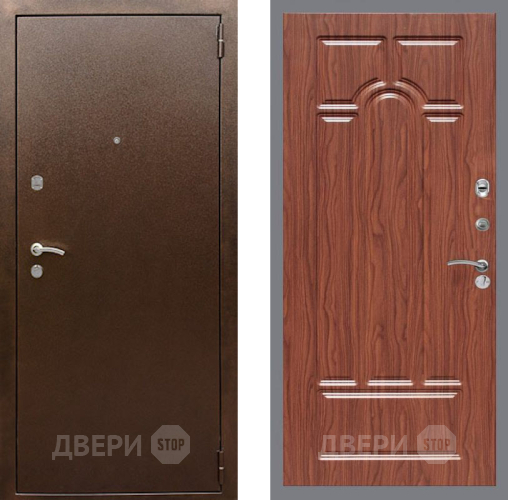 Входная металлическая Дверь Рекс (REX) 1А Медный Антик FL-58 орех тисненый в Дмитрове