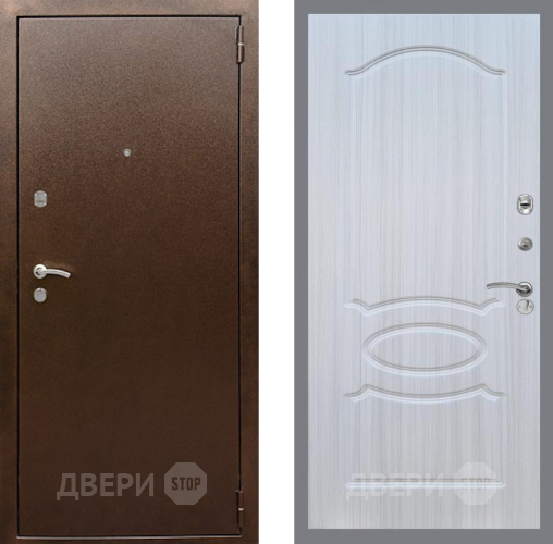 Дверь Рекс (REX) 1А Медный Антик FL-128 Сандал белый в Дмитрове