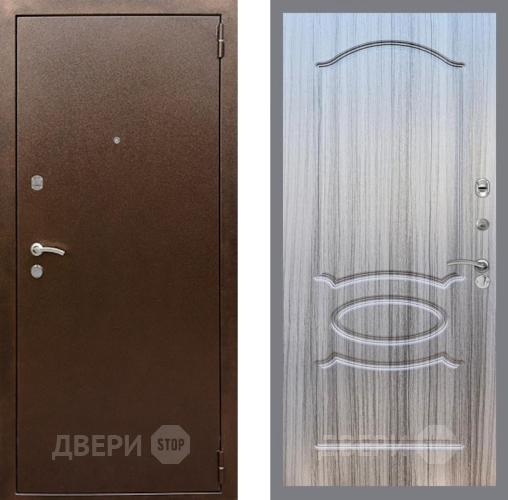 Дверь Рекс (REX) 1А Медный Антик FL-128 Сандал грей в Дмитрове
