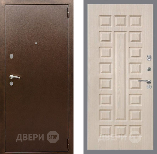 Дверь Рекс (REX) 1А Медный Антик FL-183 Беленый дуб в Дмитрове