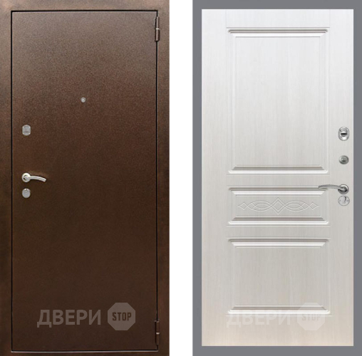 Входная металлическая Дверь Рекс (REX) 1А Медный Антик FL-243 Лиственница беж в Дмитрове