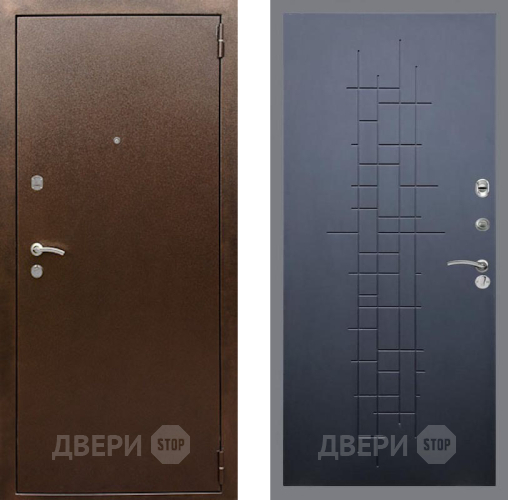 Входная металлическая Дверь Рекс (REX) 1А Медный Антик FL-289 Ясень черный в Дмитрове