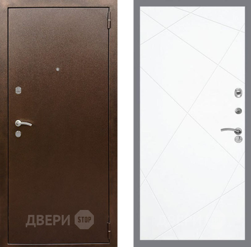 Дверь Рекс (REX) 1А Медный Антик FL-291 Силк Сноу в Дмитрове