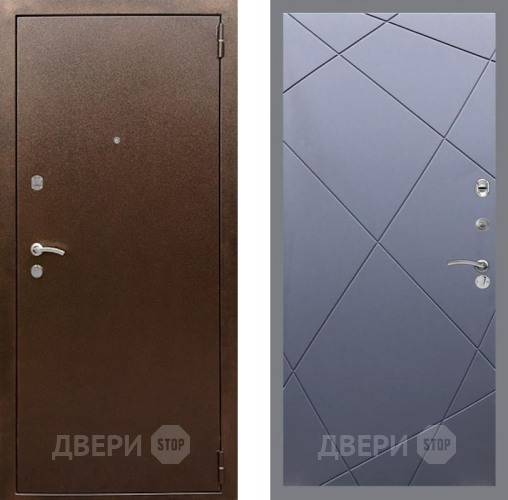 Входная металлическая Дверь Рекс (REX) 1А Медный Антик FL-291 Силк титан в Дмитрове