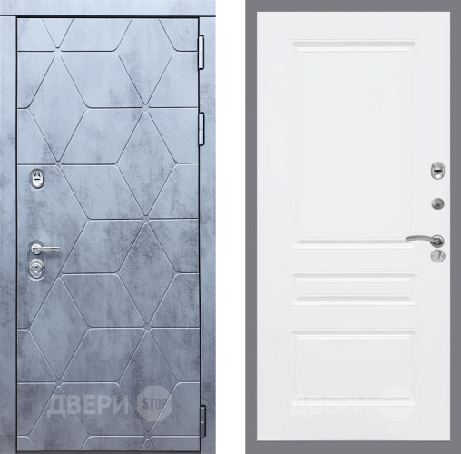 Входная металлическая Дверь Рекс (REX) 28 FL-243 Силк Сноу в Дмитрове