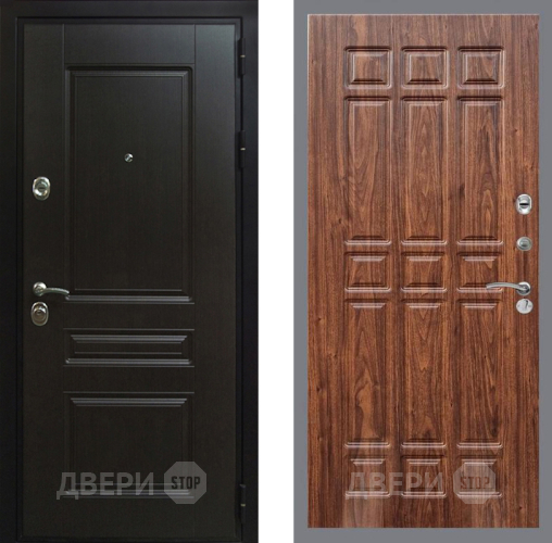 Входная металлическая Дверь Рекс (REX) Премиум-Н FL-33 орех тисненый в Дмитрове