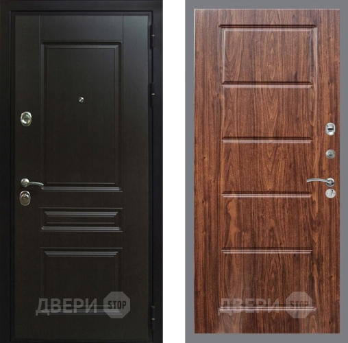 Входная металлическая Дверь Рекс (REX) Премиум-Н FL-39 орех тисненый в Дмитрове