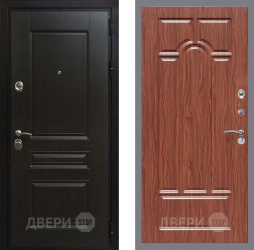 Входная металлическая Дверь Рекс (REX) Премиум-Н FL-58 орех тисненый в Дмитрове
